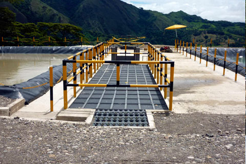 Piscinas para lodos usada en el tratamiento de aguas residuales producto de las perforaciones  petroleras